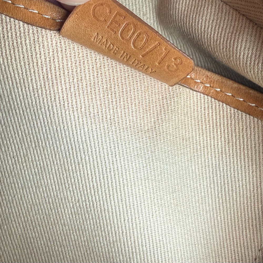 Celine VINTAGE Monogram (Macadam) Crossbody Bag – Tan/Cream - Picture 8 of 9